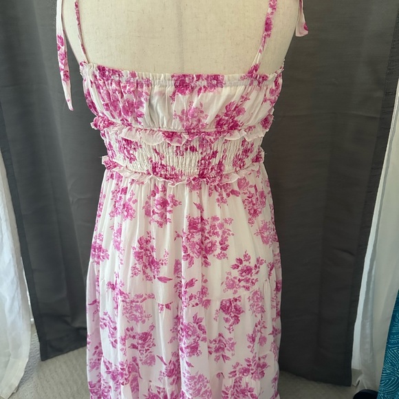 Aqua Pink and White Floral Dress - NWOT - Picture 6 of 10